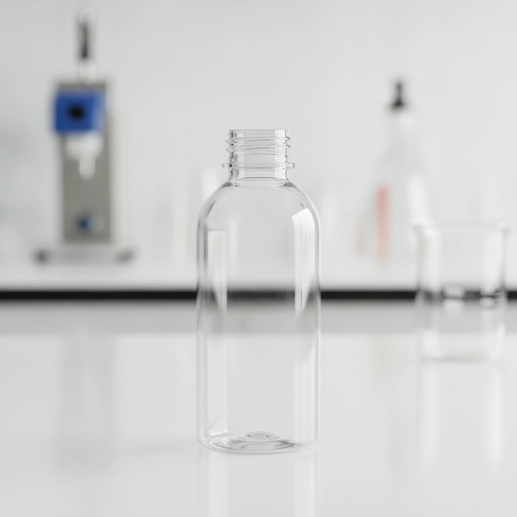1 OZ BOTTLE, CLEAR PET, COSMO ROUND, 20-410