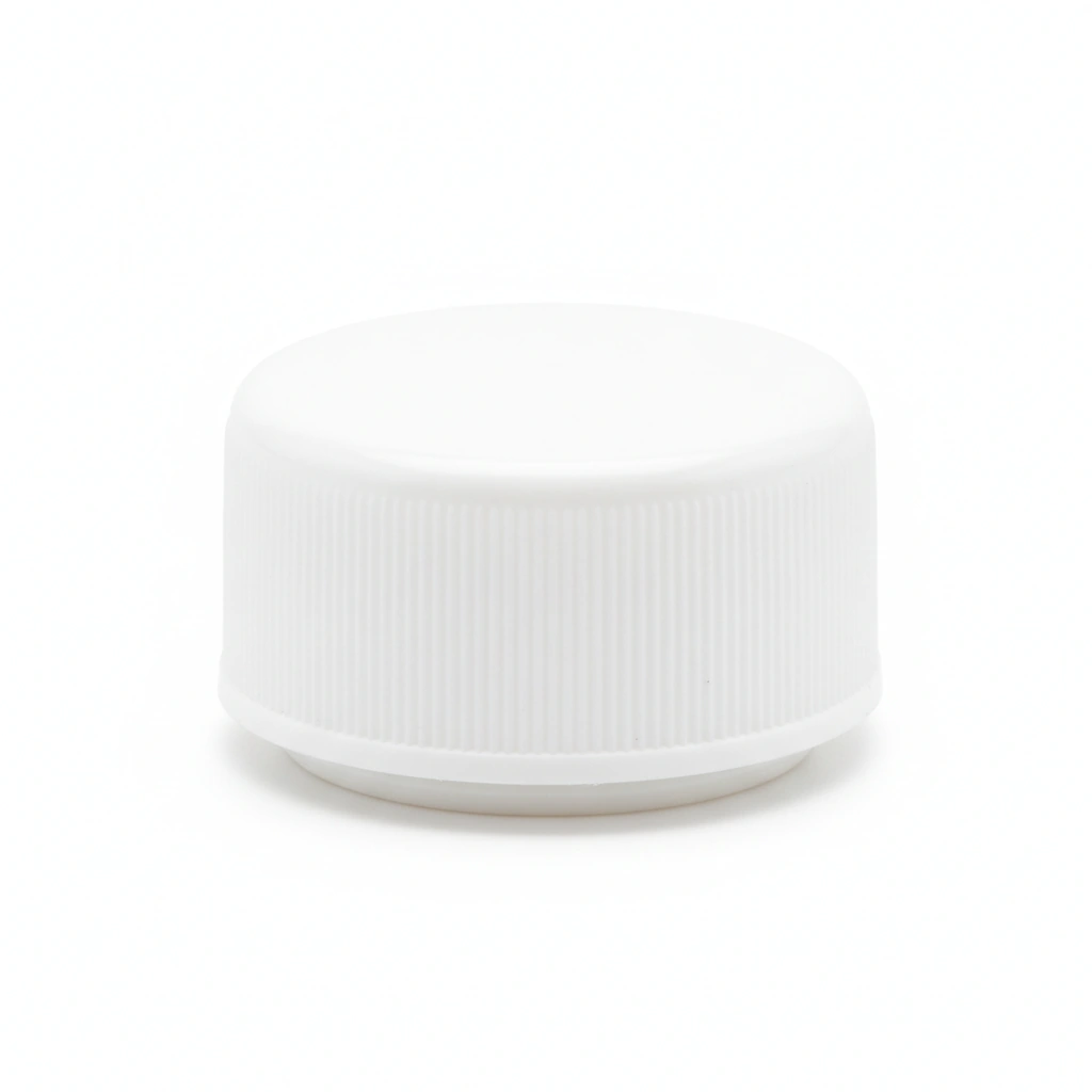 120-400 CAP, WHITE PP, INDUCTION (UNIV), RIBBED SKIRT, SMOOTH TOP