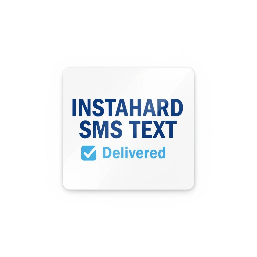 (ENDURE HEALTH) INSTAHARD SMS TEXT STICKER , 0.875 x 0.875, WHITE BOPP, GLOSS LAM, PAPER LINER, PERFORATED